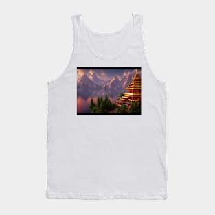 Absolute tranquility in the temple of Zen Tank Top